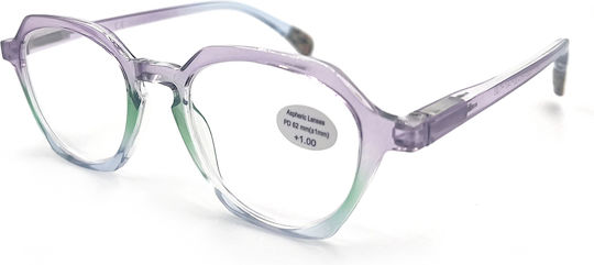 Optosquad Women Reading Glasses +2.00 In Purple Colour OPT-1226-1