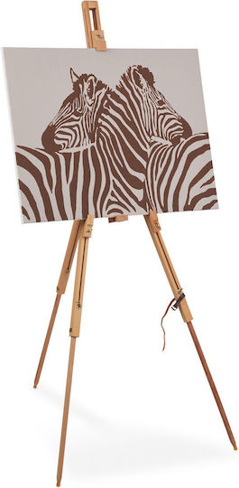 Beech Wood Easel Relaxdays Adjustable Natural Color 82-184 Cm 1.7 Kg