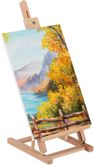 Relaxdays Beech Wood Table Easel Light Brown 98x32x29 Cm