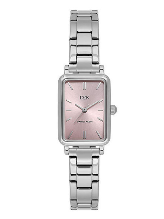 Daniel Klein Womens Watch Battery with Silver Metal Bracelet