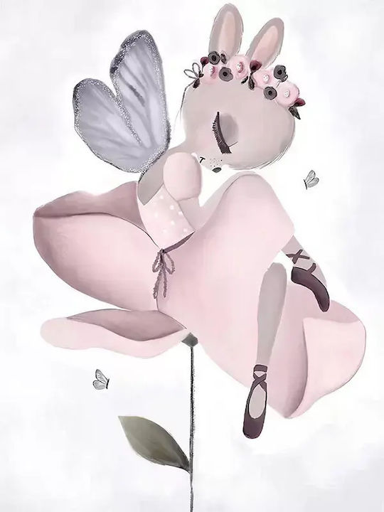 Kids Framed Fairy Wall Art With White Wooden Frame 40x50cm