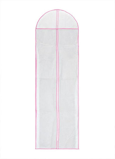 Hochzeitskleid-Box Weiß Rosa Details 60x175cm