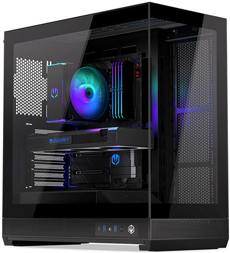 Endorfy Fishtank 6000 Flex Gaming Midi Tower Computer Case with Side Window Black