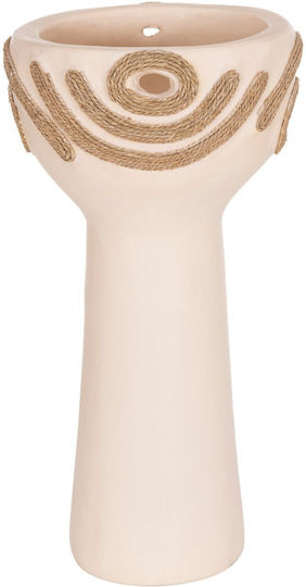 Freebox Tabletop Decor Cream Tortoise and Rope Agel 18x35cm