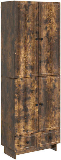 Bookcases Smoked Oak Wood (2 Pieces) 66x34.5x95cm