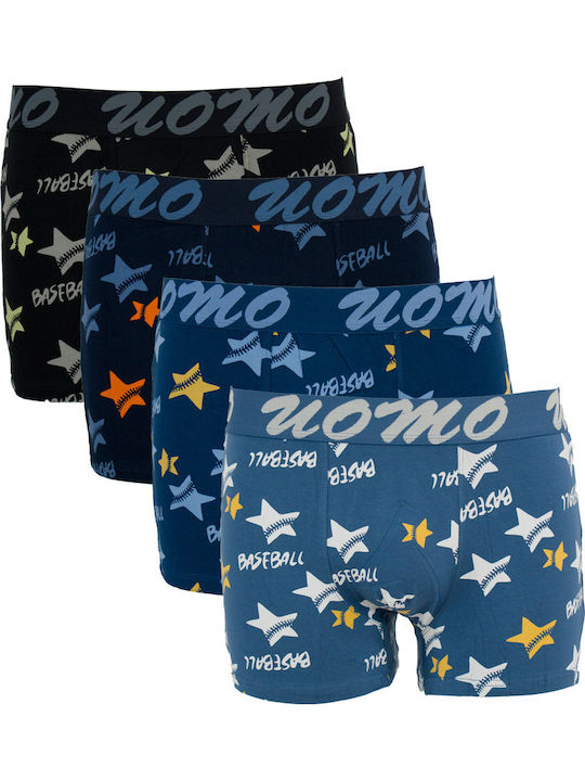 Мъжки Боксерки Многоцветни 4 Броя UOMO-B750-MULTICOLOR