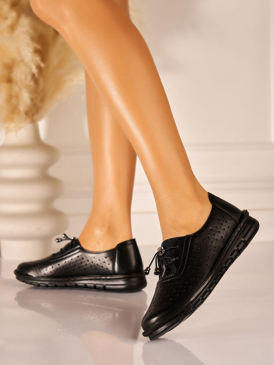 CGM Damen Oxfords in Schwarz Farbe