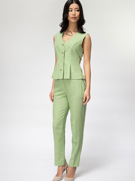 Hermosa Renata Women's Olive Suit in Relaxed Fit