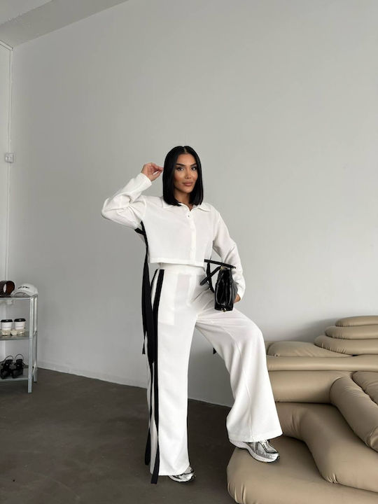 Elloturcia Set Alb pentru Pantaloni Dama