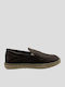 Δερμάτινα Ανδρικά Loafers σε Καφέ Χρώμα