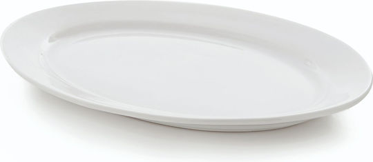 GTSA Oval Porcelain White Serving Platter 46x33cm 2 Pieces