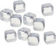 Set of 10 Plastic Ice Cubes 5.5x5.5x5.5cm Reusable Dispensers Leone T3036