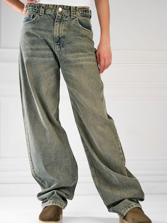 Damen Jeans Hosen Grün