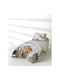 Kentia Canopy Σετ Κουβερλί Μονό White-greige 160x220cm 2τμχ