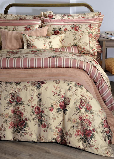 Down Town Home Paturi & Cuverturi Pat Super King Antique Flower 235x250cm