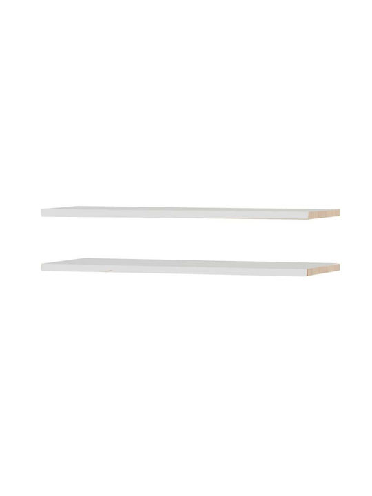 Polihome Rimino Rechteckiges Garderobe Regal aus Spanplatte 89x48x2cm 163035349 2 Stück