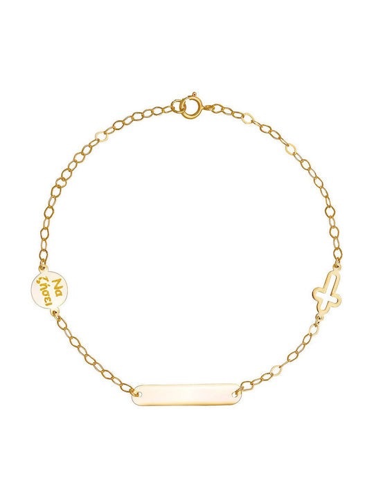 Kinderarmband ID aus Gold 9K