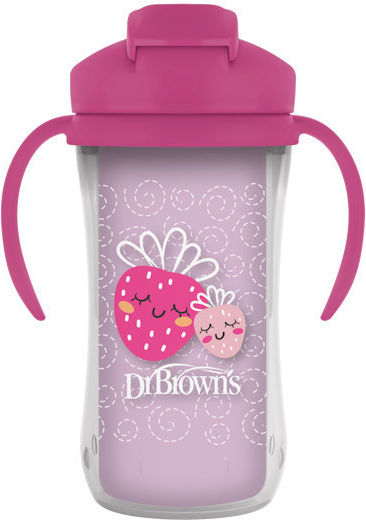 Dr. Brown's Toddler Cup with Handles and Straw Plastic 300ml for 12m+