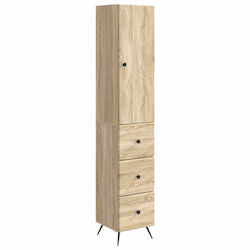 vidaXL Bathroom Column Cabinet Wall Hung W34.5x...