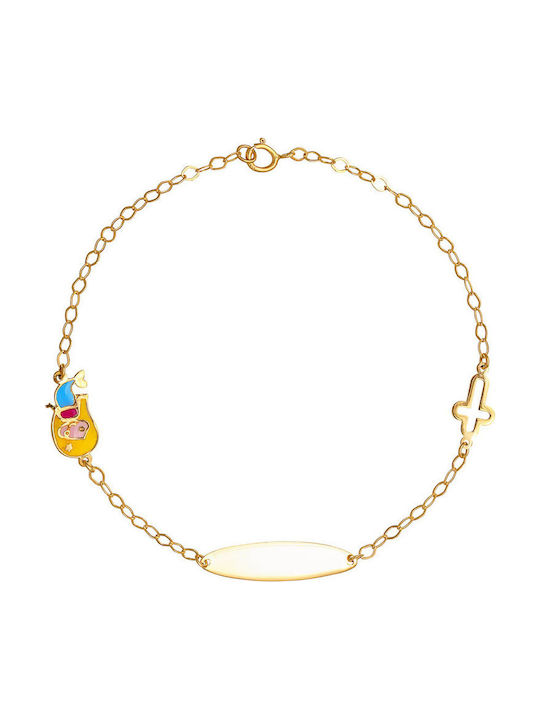 Kinderarmband ID aus Gold 9K