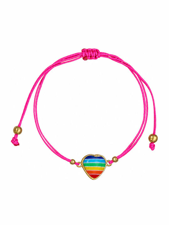 Damen Armband Makramee mit Herz-Design aus Kabel