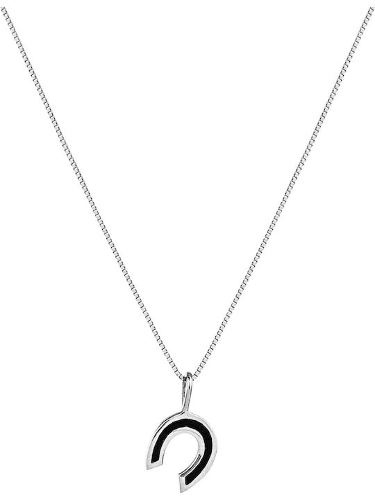 Hängender Bogen aus Weißgold 14K Schwarz