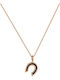 Hängendes Charm Bogen aus Roségold 14K Schwarz
