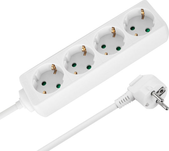Rebel Steckdosenleiste 4 Steckdosen mit 2m Kabel