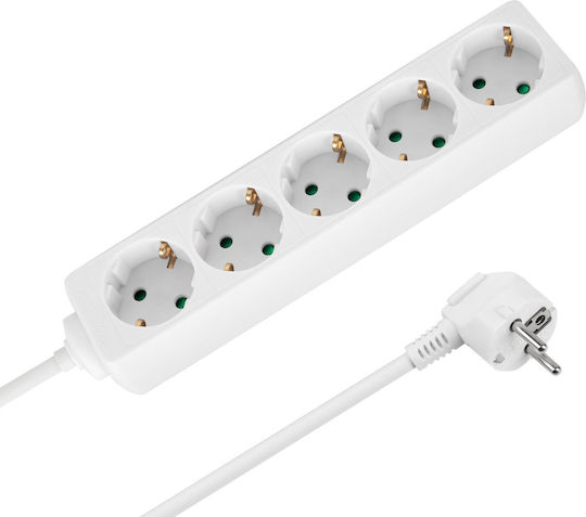 Rebel Steckdosenleiste 5 Steckdosen mit Kabel 3m