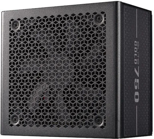 CoolerMaster Elite Gold 750W Μαύρο Τροφοδοτικό Υπολογιστή Full Modular 80 Plus Gold