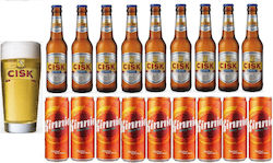 Beer Glass Cisk 400 Ml 9x Cisk Excel 330ml 9x Kinnie 330ml