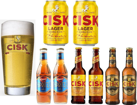 Pahar Bere Cisk 2x Cisk Lager 4 2% 330ml 2x Kinnie Spritz 4% 250ml 2x Cisk Strong Lager 9% 330ml Pahar Bere Cisk 2x Cisk Lager 4 2% 330ml 2x Kinnie Spritz 4% 250ml 2x Cisk Strong Lager 9% 330ml