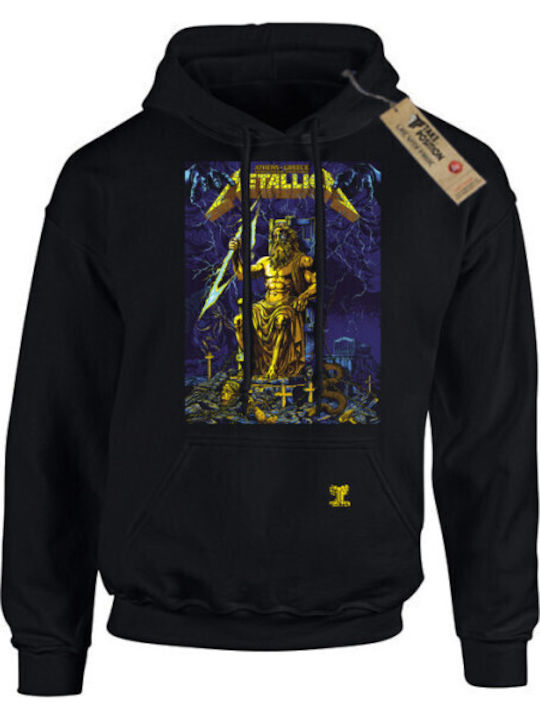 Hoodie Φούτερ Κουκούλα Metallica Greece Takeposition Μαύρο 907-7788