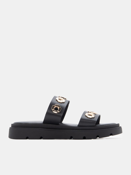 Luigi Γυναικεία Σανδάλια Flatforms Μαύρα