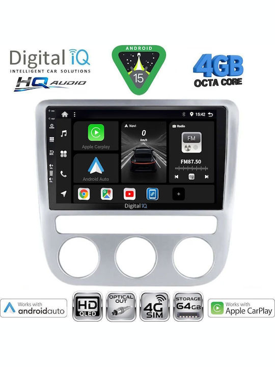 Digital IQ Car Audio System for Volkswagen Eos Scirocco 2006 with Clima Bluetooth USB WiFi GPS Apple CarPlay Android Auto with 9 Inch Touch Screen DIGITAL IQ BXK 19752 CPAA