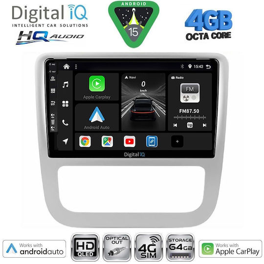 Digital IQ Ηχοσύστημα Αυτοκινήτου για Volkswagen Eos / Scirocco 2006 με Clima (Bluetooth/USB/WiFi/GPS/Apple-Carplay/Android-Auto) με Οθόνη Αφής 9"