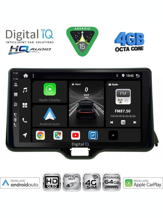 Digital IQ Car Audio System for Toyota Yaris Mazda 2 2023 with Touch Screen 10" Digital IQ BXK 19738 CPAA Bluetooth USB Wi-Fi GPS Apple CarPlay Android Auto