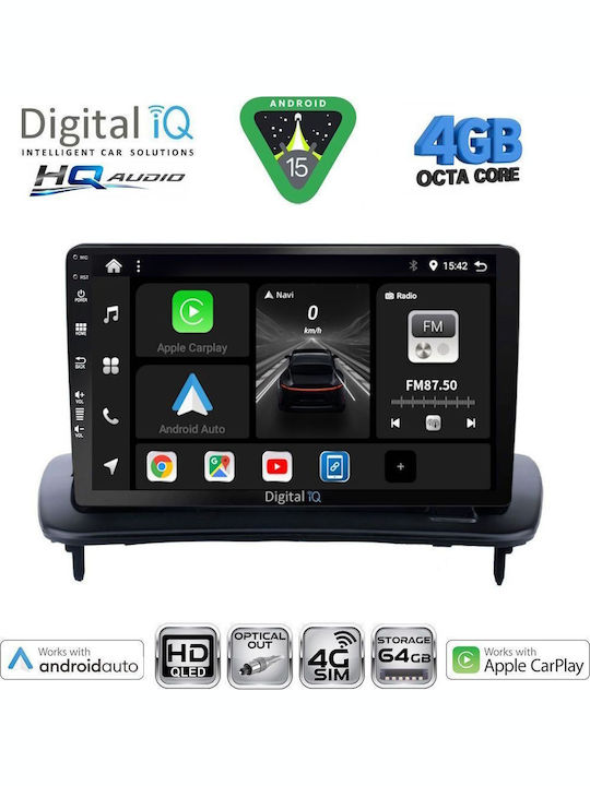 Digital IQ Car Audio System for Volvo C30 / S40 2004-2013 (Bluetooth/USB/WiFi/GPS/Apple CarPlay/Android Auto) with 9" Touch Screen