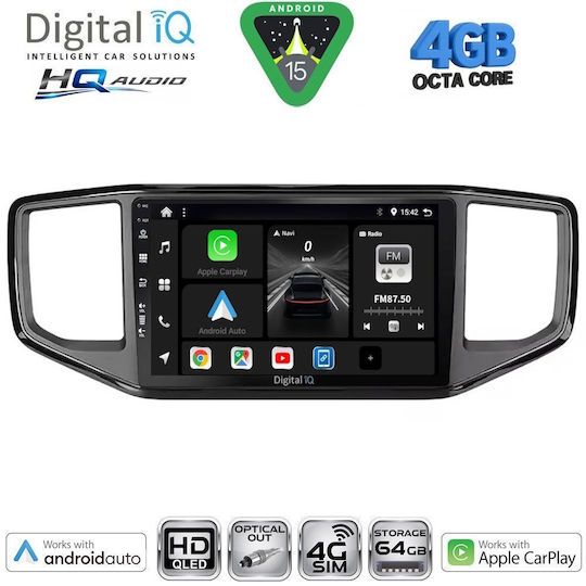 Digital IQ Ηχοσύστημα Αυτοκινήτου για Volkswagen Amarok 2017-2022 (Bluetooth/USB/WiFi/GPS/Apple-Carplay/Android-Auto) με Οθόνη Αφής 9"