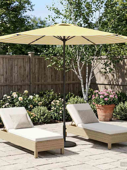 Round Aluminum Parasol Yellow Diameter 3xHeight...