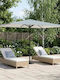 Garten- und Terrassen-Sonnenschirm Rundschreiben Aluminium Blau Φ3xΥ2.23m