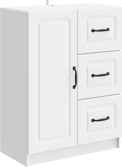 Wooden Sideboard with Drawers White 66x34.5x87cm