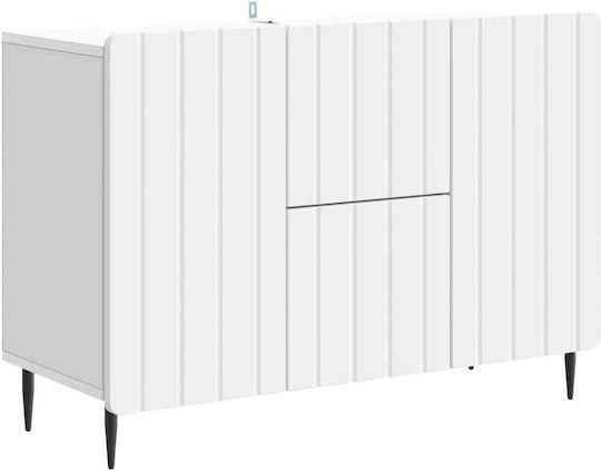 Sideboard from Wood & Metal with Drawers White 89x34.5x62cm