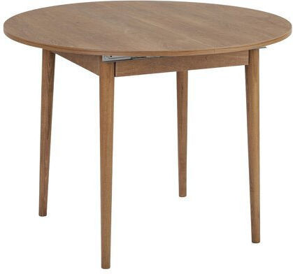 Novato 148 Round Extendable Wooden Oak Dining Room Table 75x75cm