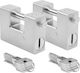 Set 2 Cătușe Potcoavă din Otel cu Cheie 12mm Gri
