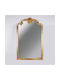 Full-Length Wall Mirror with Yellow Glass Frame 130x80cm