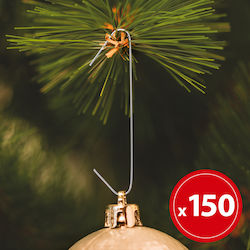 Silver Christmas Tree Hooks 150 Pcs Decorations Durable Easy To Use