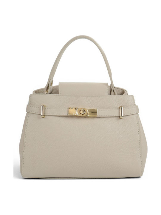 Passaggio Leather Geantă De Piele Dama De Umar Bej