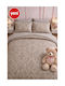 SteweHome Σετ Παπλωματοθήκη Βαμβακερή 200x220cm Διπλή με 2 Μαξιλαροθήκες Μπεζ