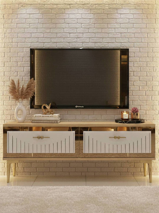 TV-Ständer Gold M120xP30xH15cm